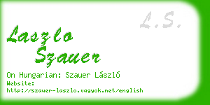 laszlo szauer business card