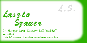 laszlo szauer business card
